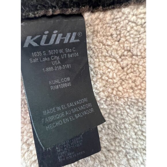 KUHL Projekt Dani Sherpa Jacket Lined Coat Faux Leather XS Extra Small Hooded - Picture 4 of 12